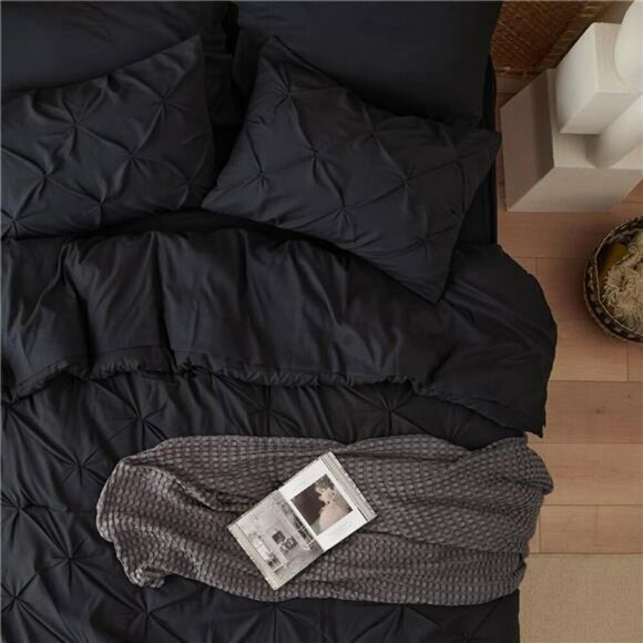 Bedsure Queen Comforter Set Black 7 Piece Bed in a Bag with Sheets Shams - Picture 5 of 7